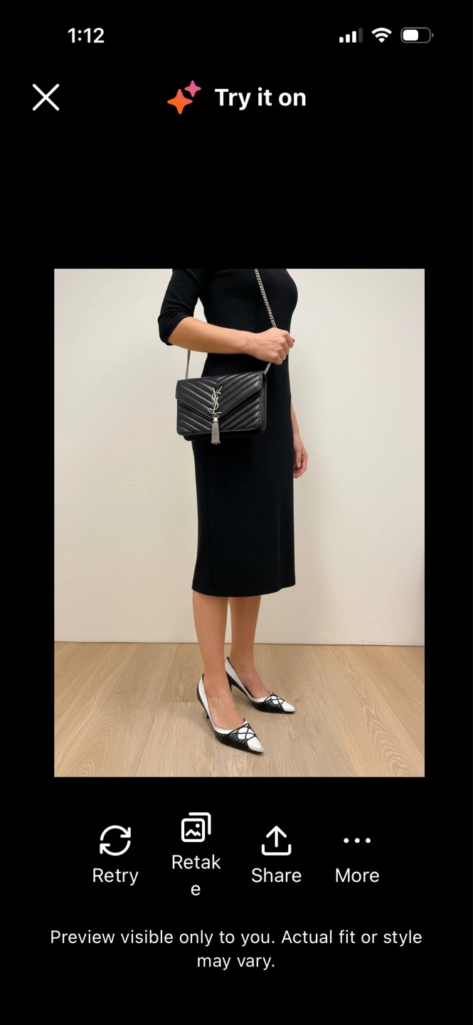 Black Chevron Leather Chain Bag - photo 5