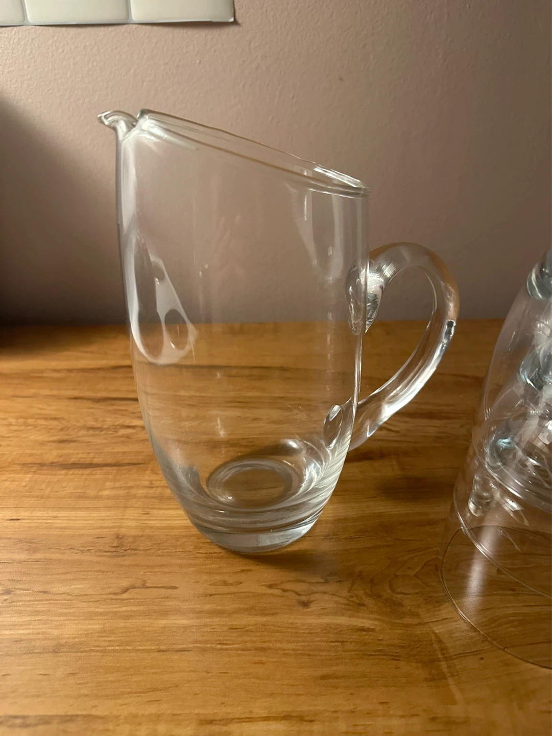 Clear Glass Pitcher and Glasses Set - photo 2