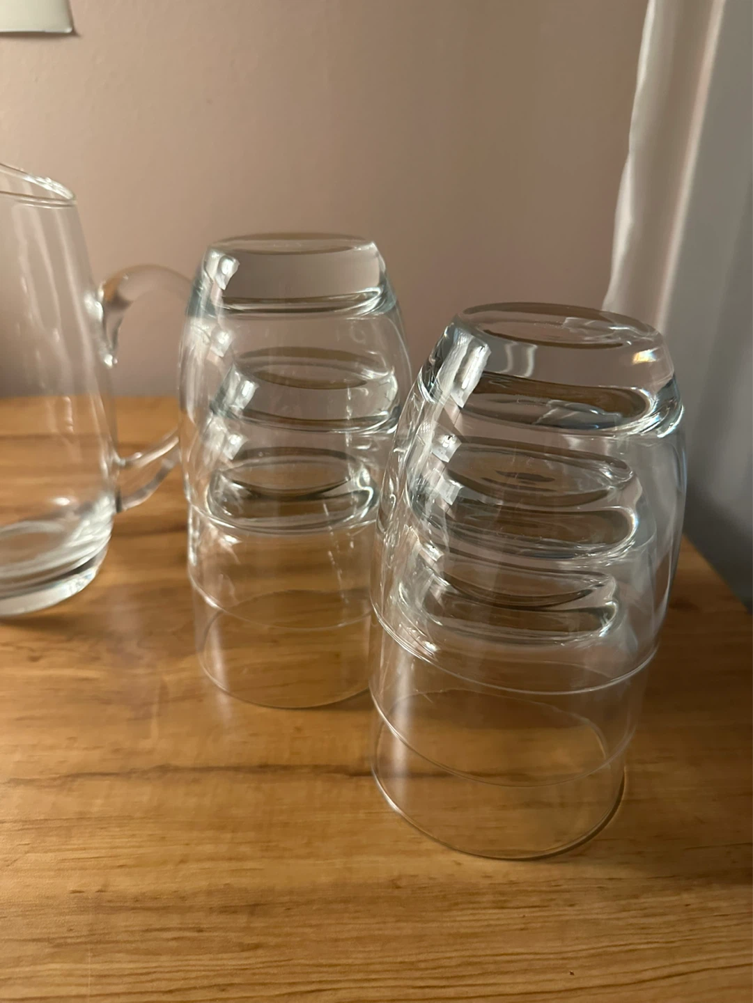 Clear Glass Pitcher and Glasses Set - photo 3