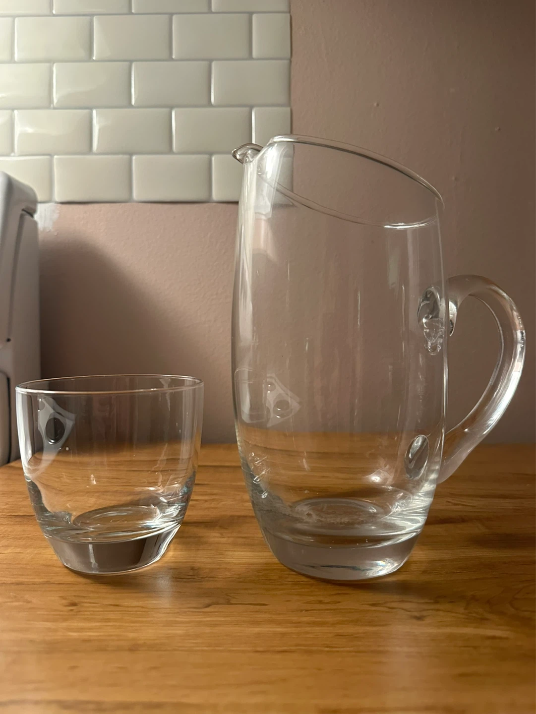 Clear Glass Pitcher and Glasses Set