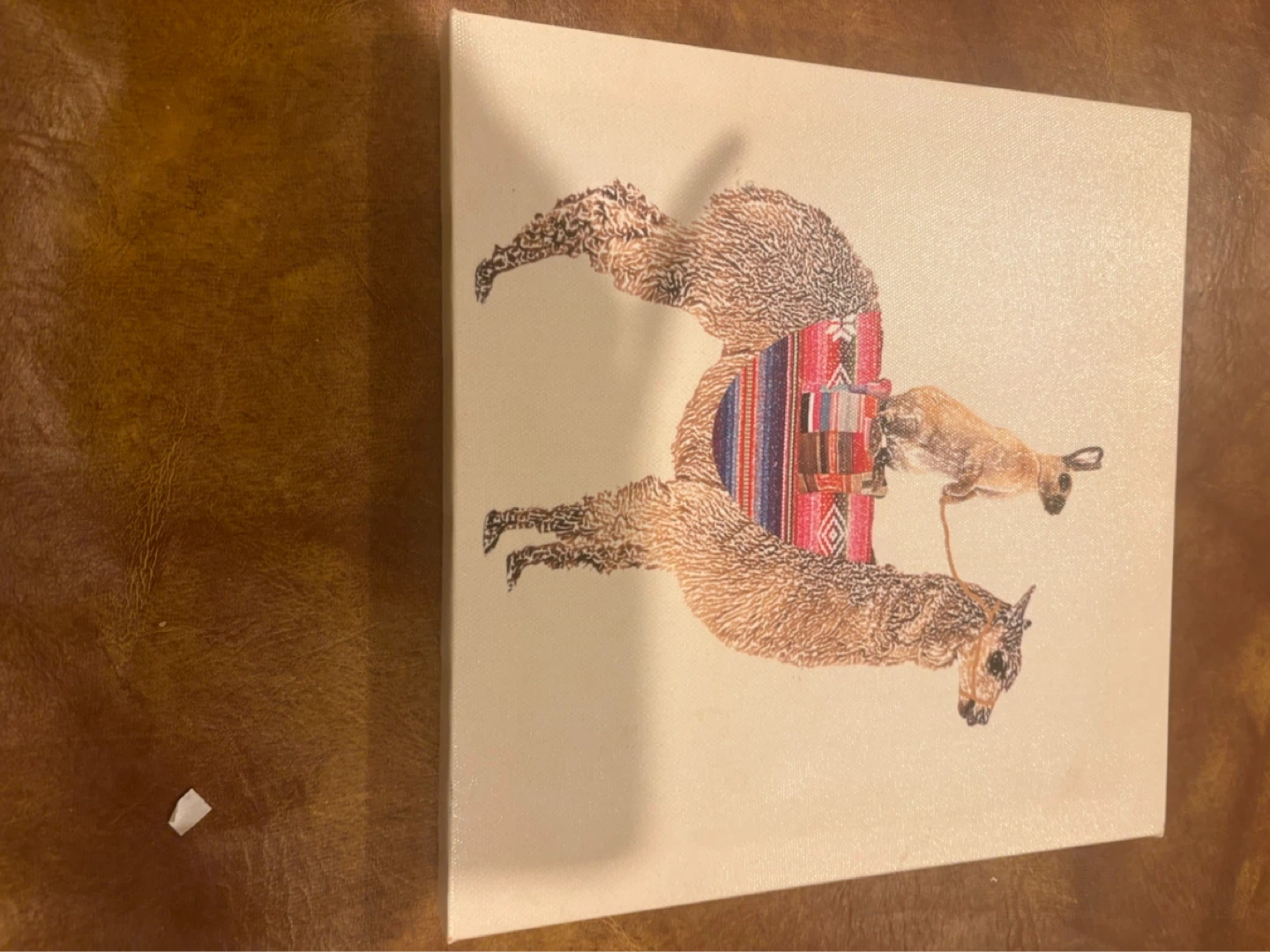 Llama and Baby Llama Canvas Wall Art