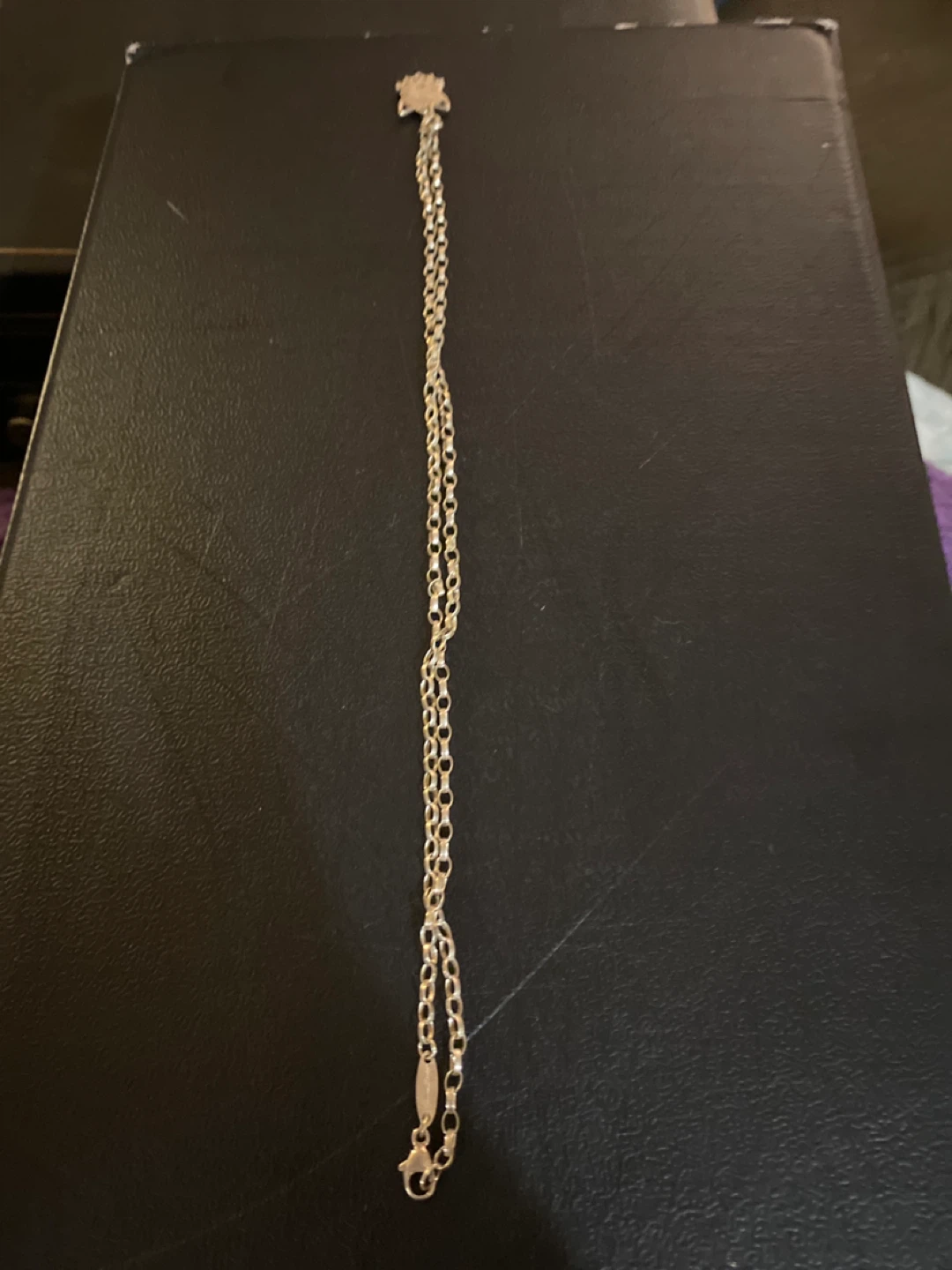 Silver Necklace with Cat Charm - photo 3
