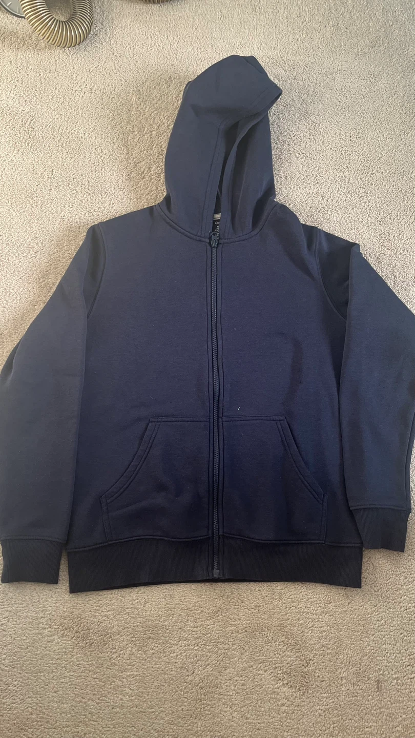 Navy Blue Full Zip Hoodie