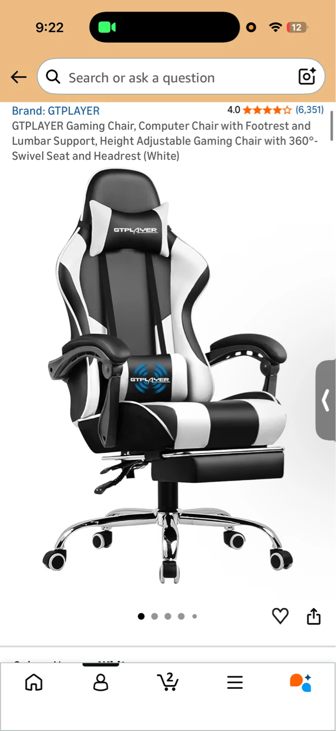 MOVEOUT SALE - GTPLAYER Gaming Chair - White