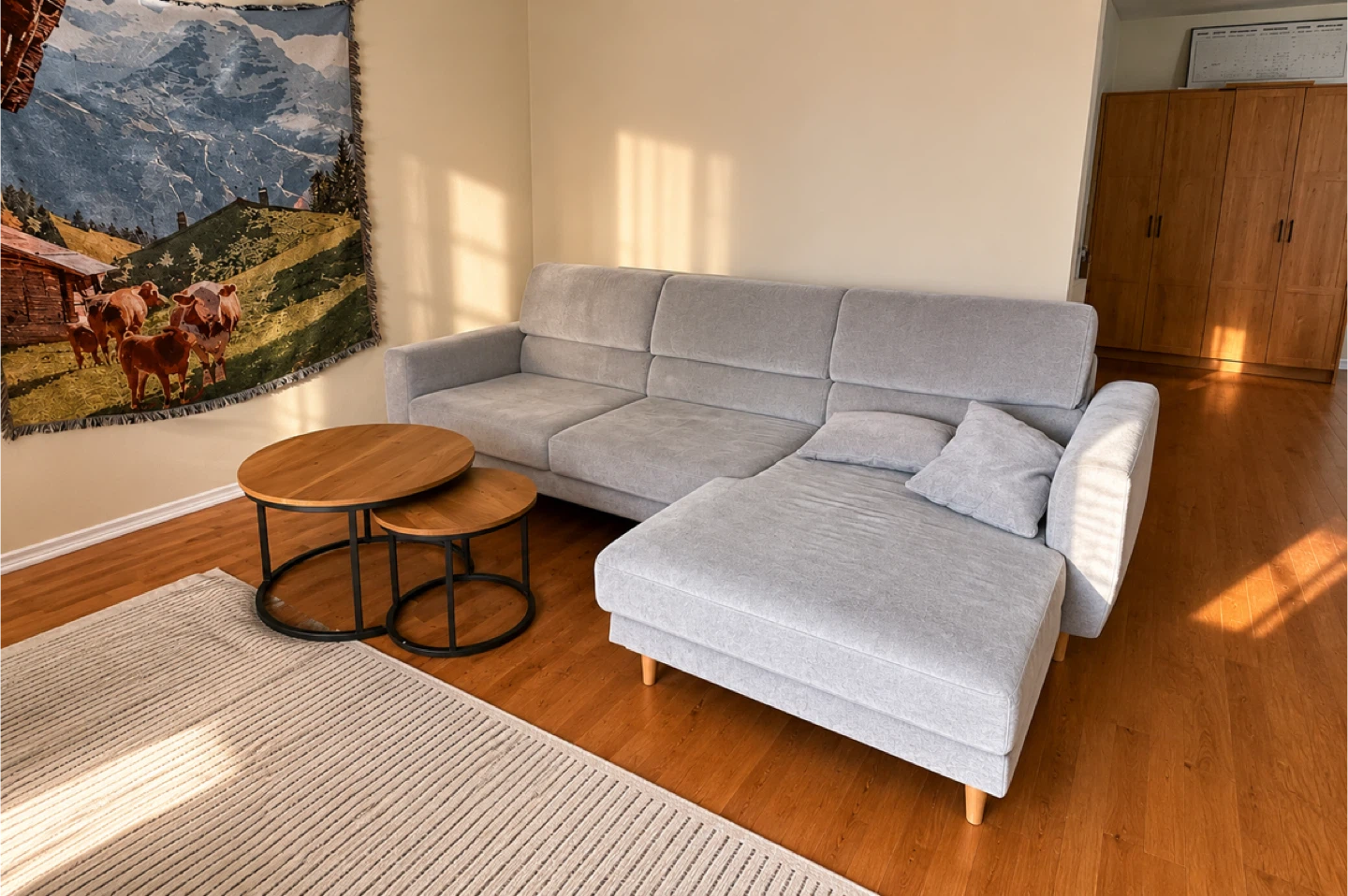 IKEA SLATORP Sectional Sofa - Light Grey