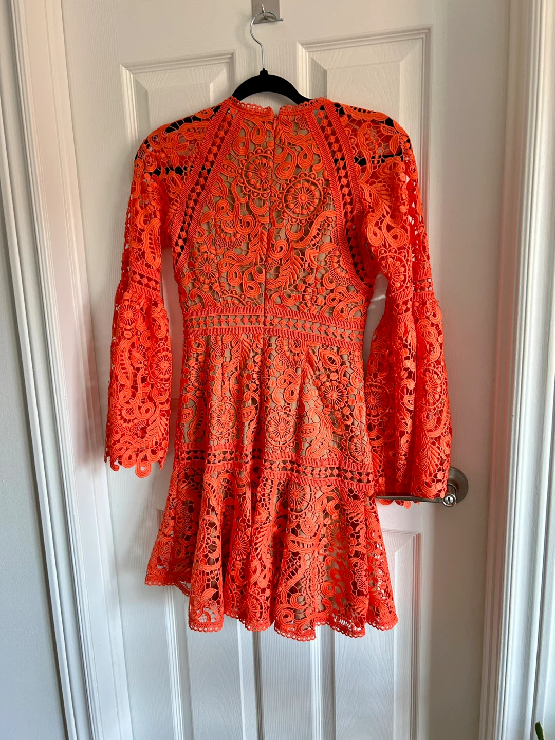Michael Kors Paisley Lace Bell Sleeve Dress Size 00 - photo 4