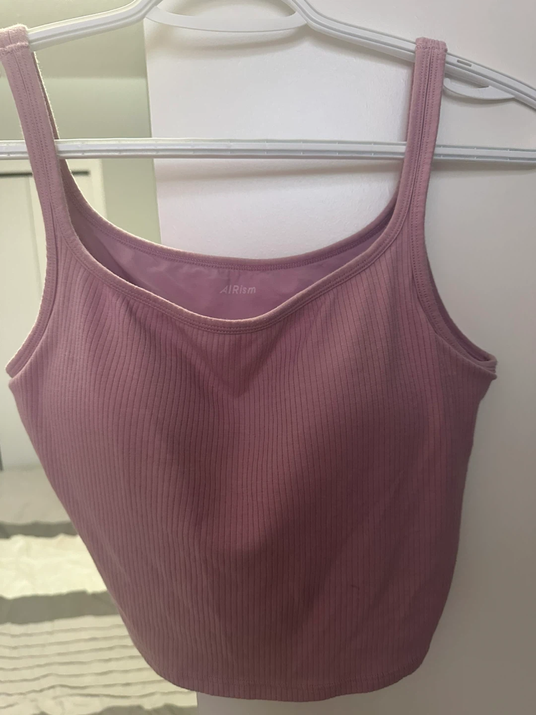 AIRism Ribbed Cropped Tank Top