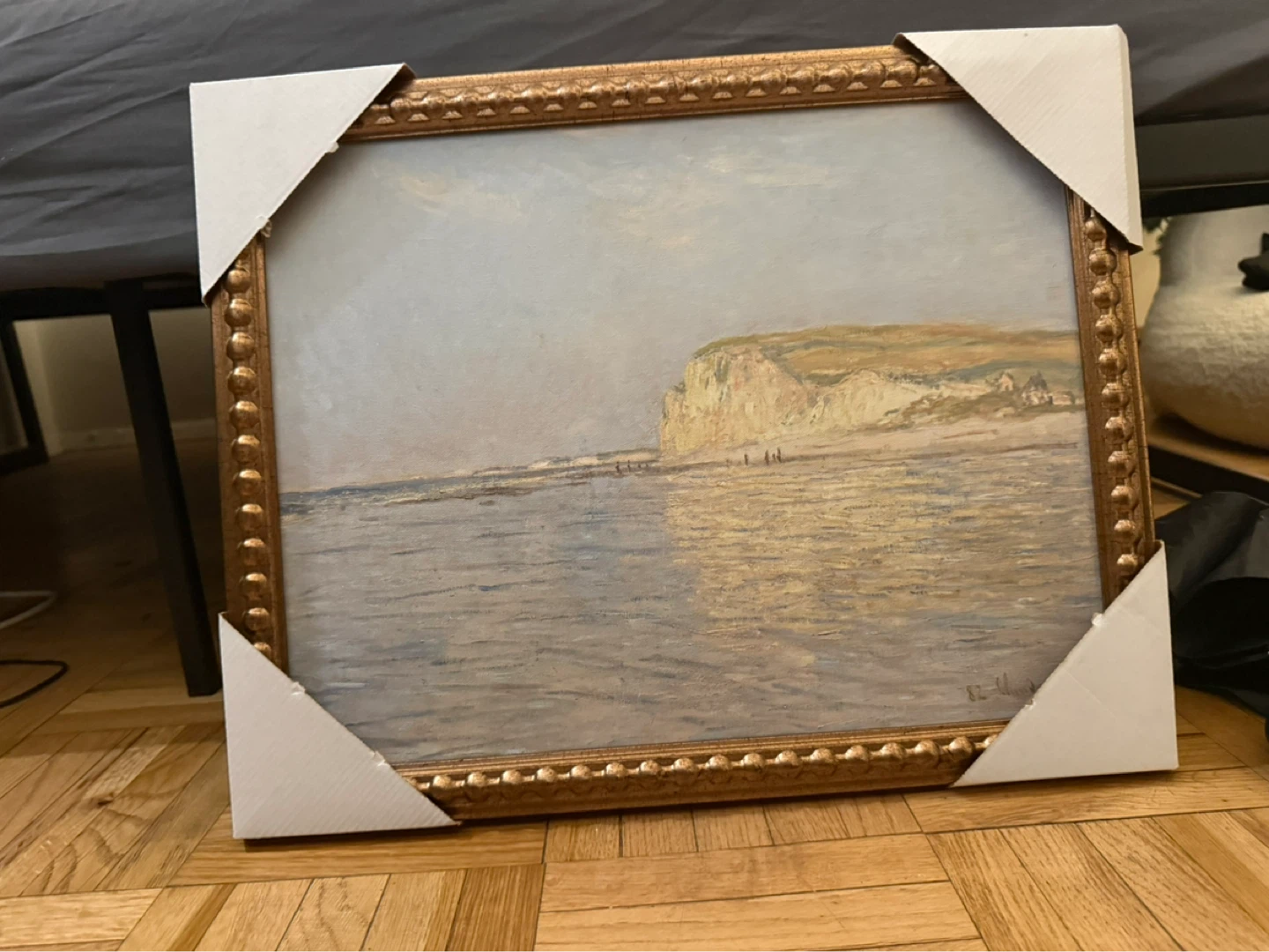 Framed Beach Landscape Painting