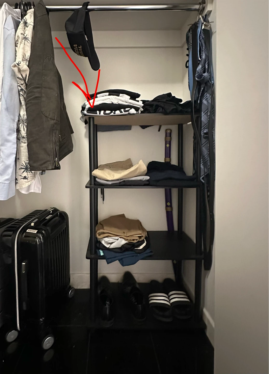 Black bookcase with 4 shelves
