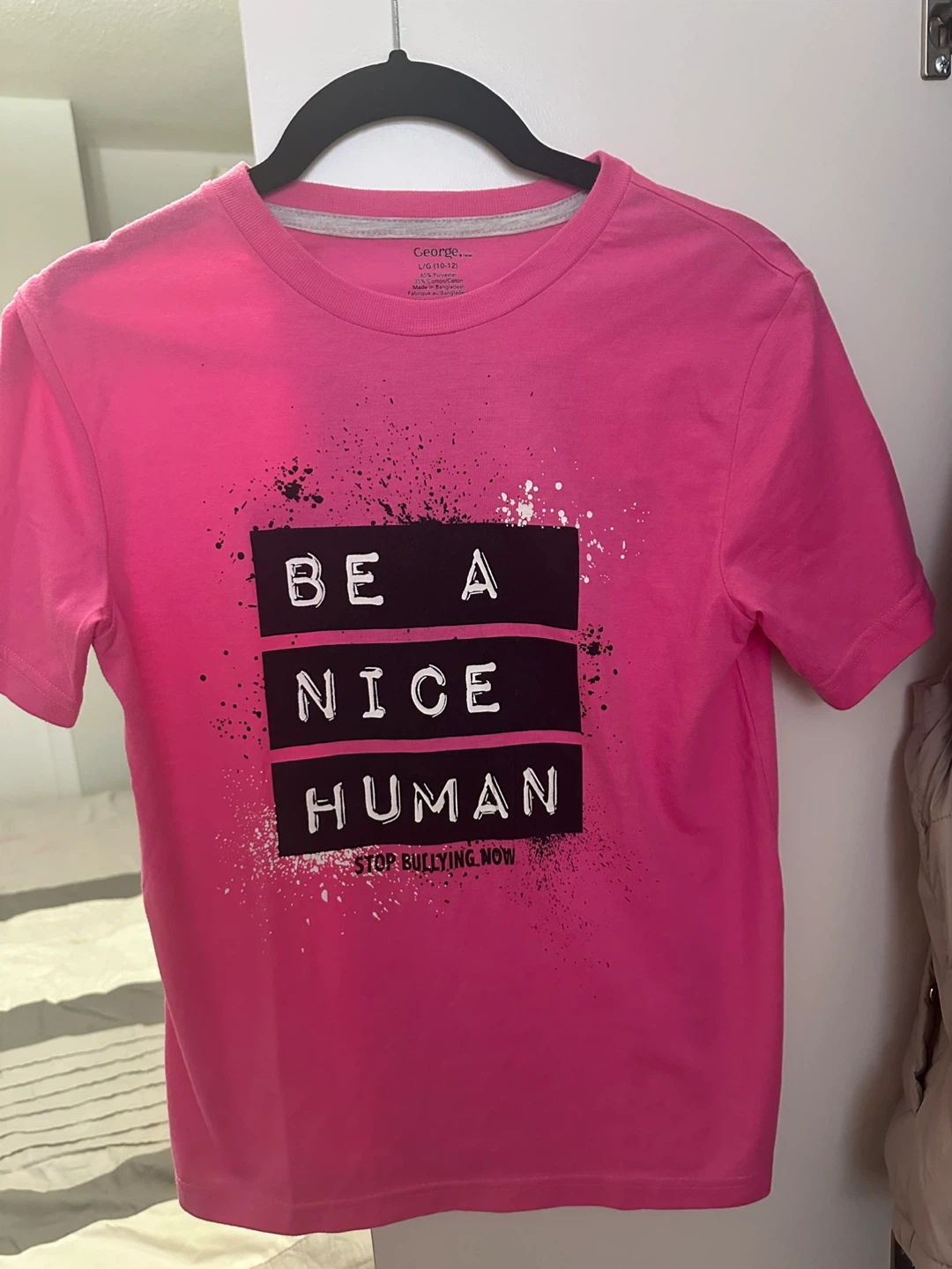 George! "Be A Nice Human" Graphic T-Shirt L/G (10-12)