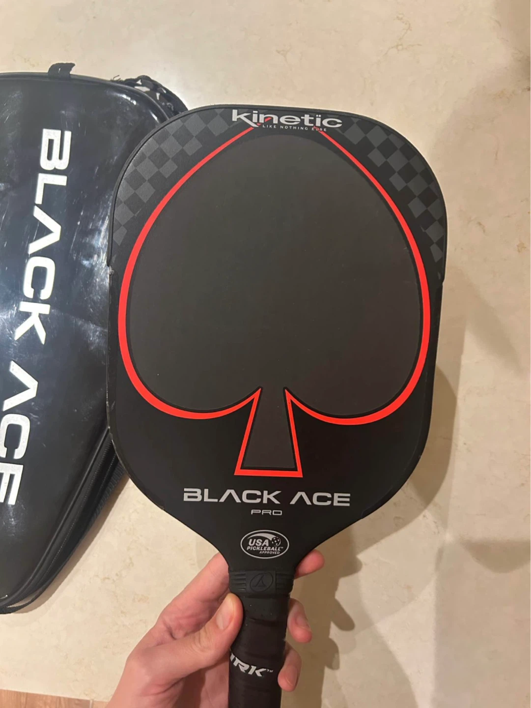 PROKENNEX Black Ace Pro Pickleball Paddle with Cover - Like New - photo 4