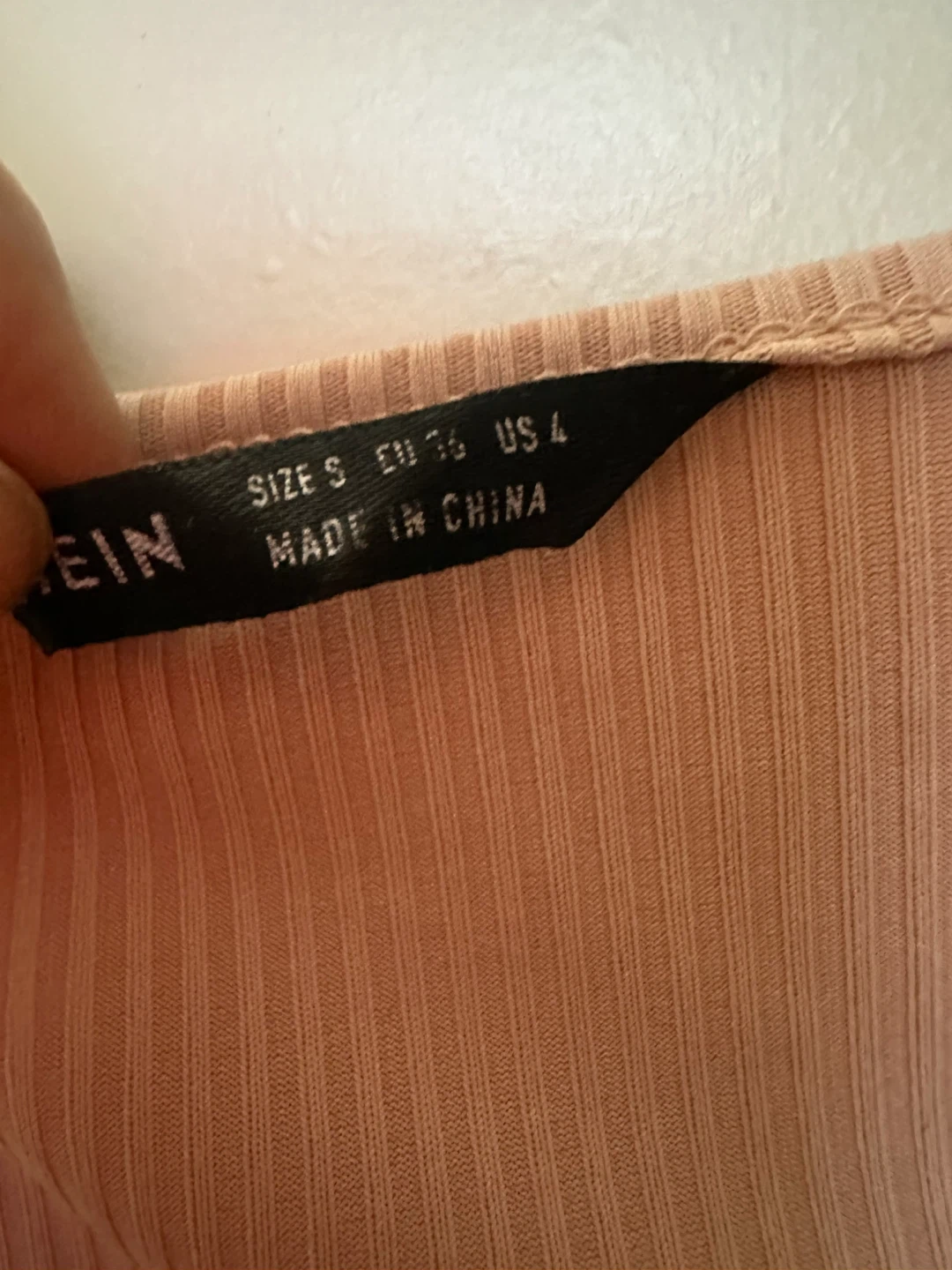 SHEIN Pink Ribbed Long Sleeve Crop Top Size S - photo 3