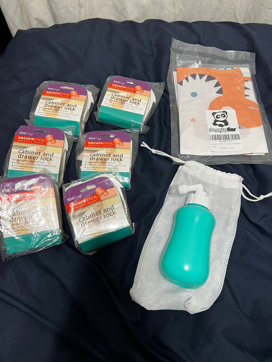 Cabinet Draw Lock, Peri Bottle, Bibs with sleeves