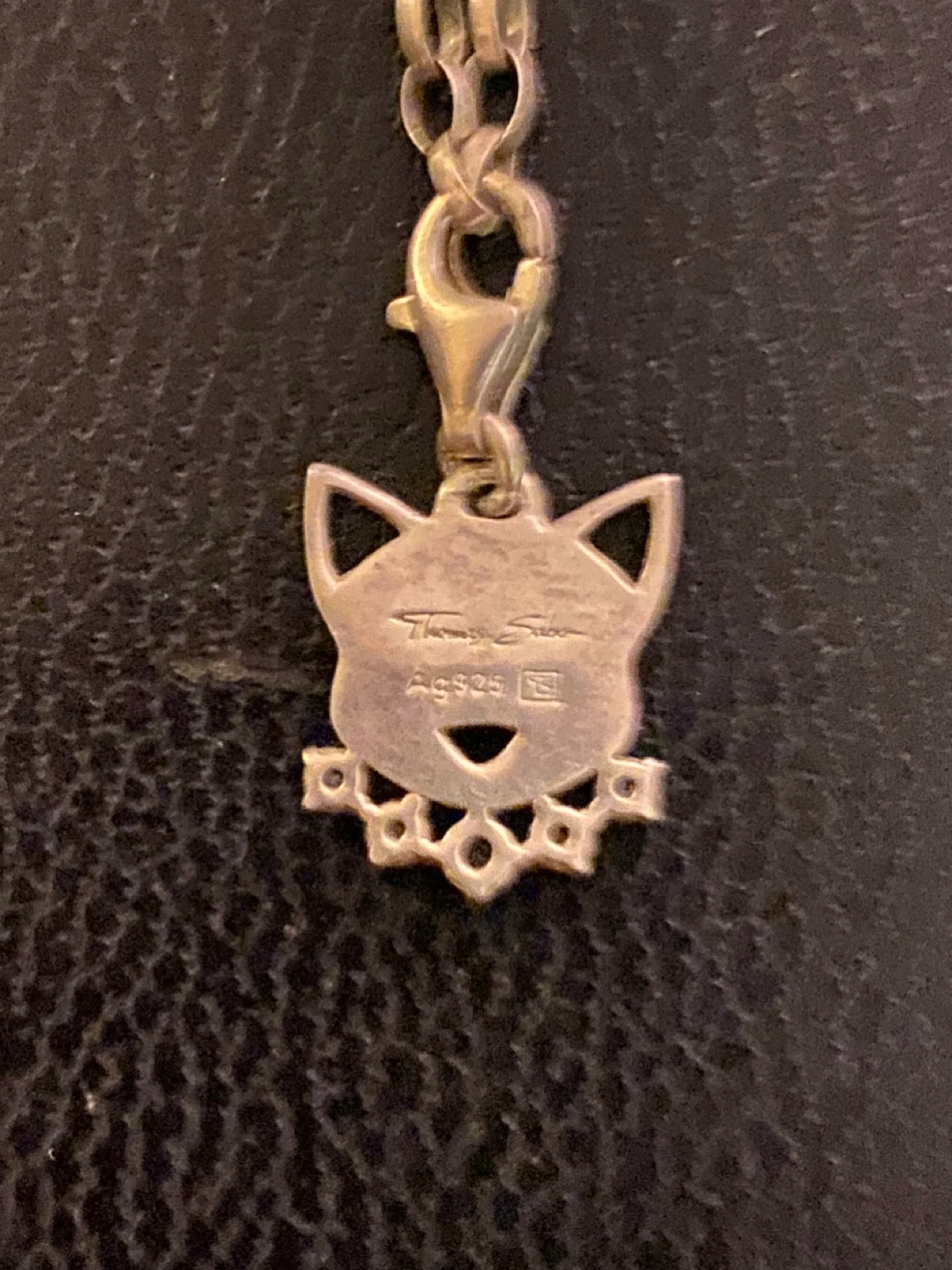 Silver Necklace with Cat Charm - photo 4