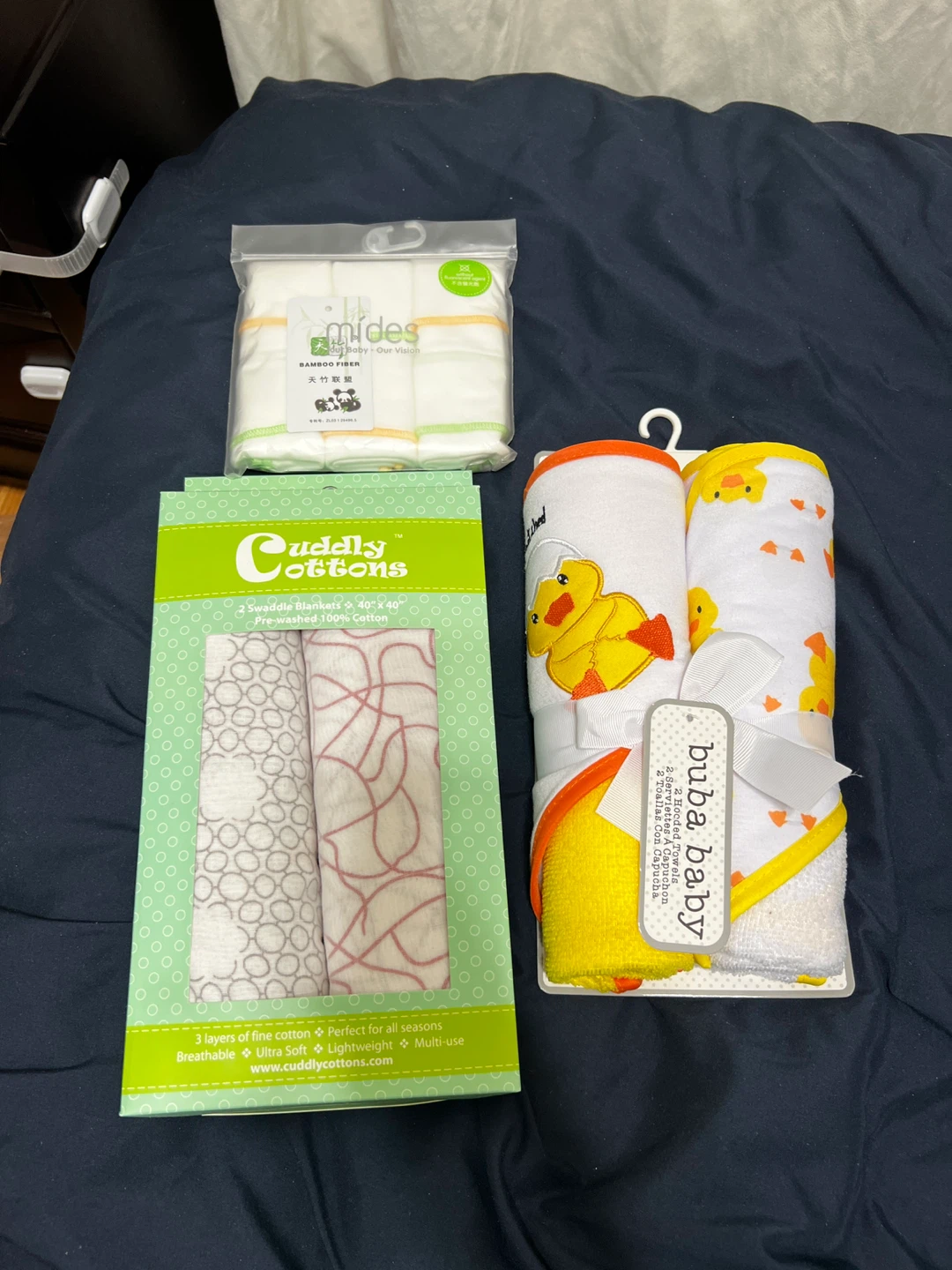Baby swaddle, bath towels, clothes