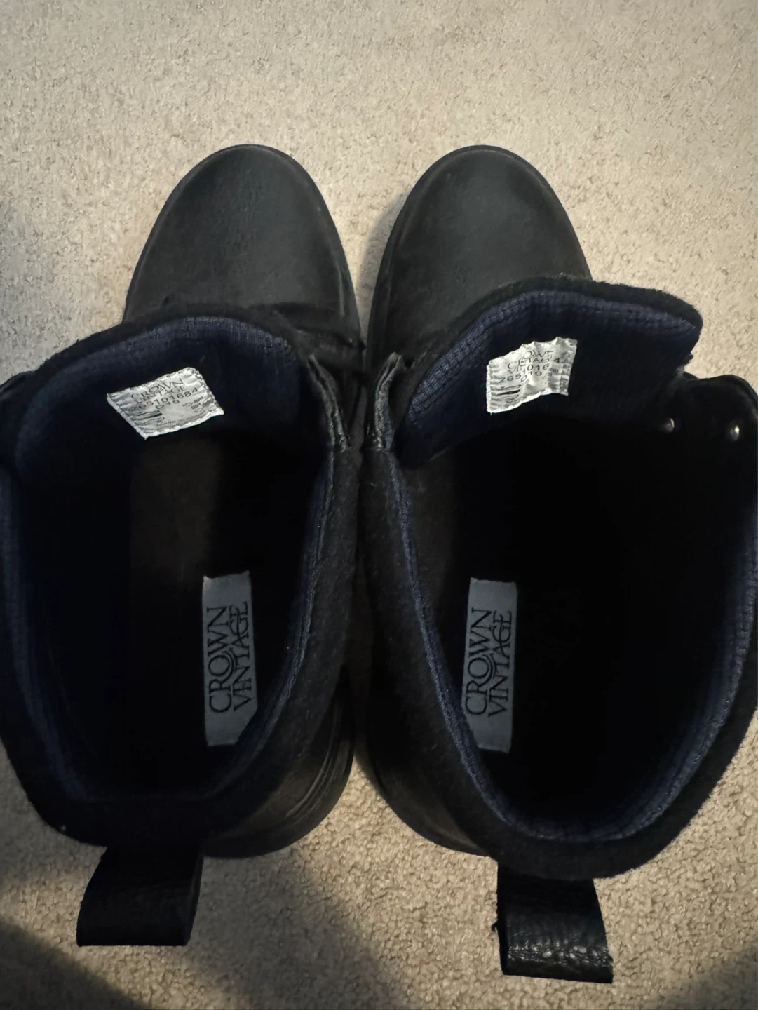 Crown Vintage Black Lace-Up Combat Boots - photo 2