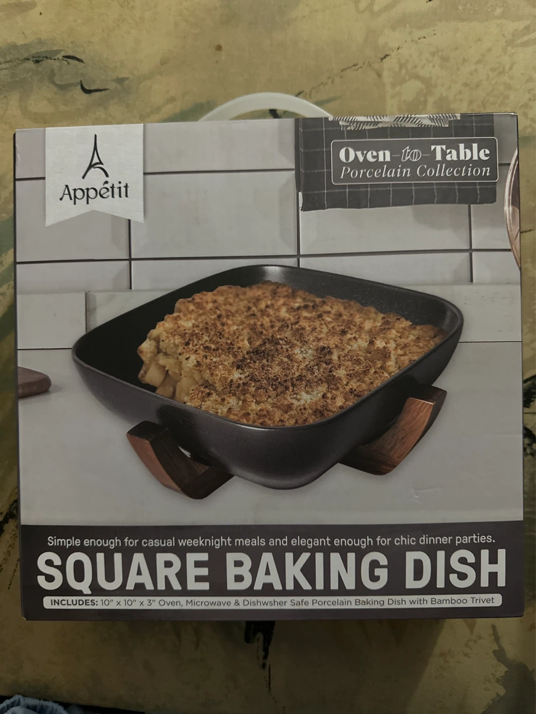 Appétit Square Baking Dish Set - 10" x 10" x 3"