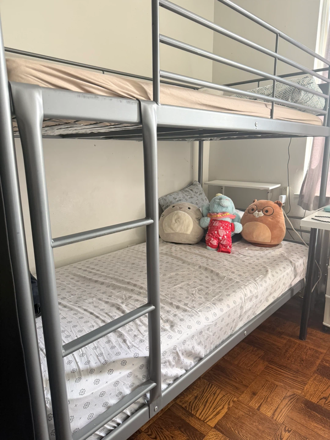 Silver Metal Twin Bunk Bed - photo 2