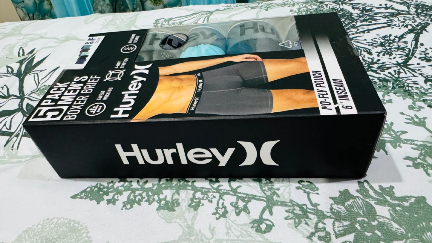 Hurley Men's 5 Pack Boxer Briefs - 6" Inseam