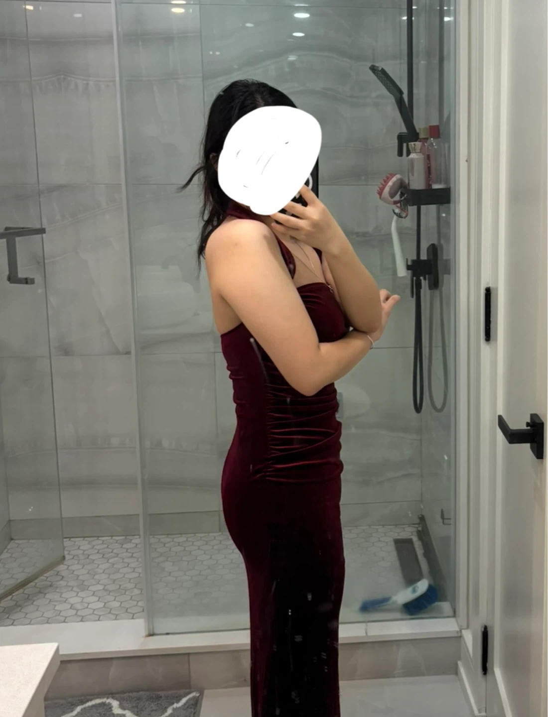 Velvet Halterneck Dress - photo 3