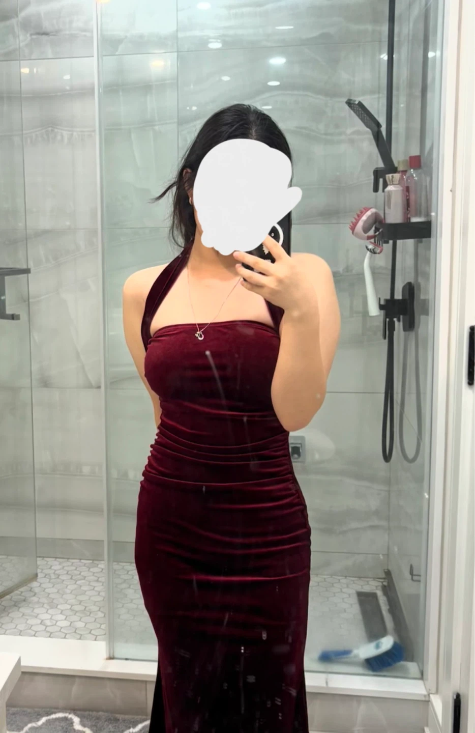 Velvet Halterneck Dress