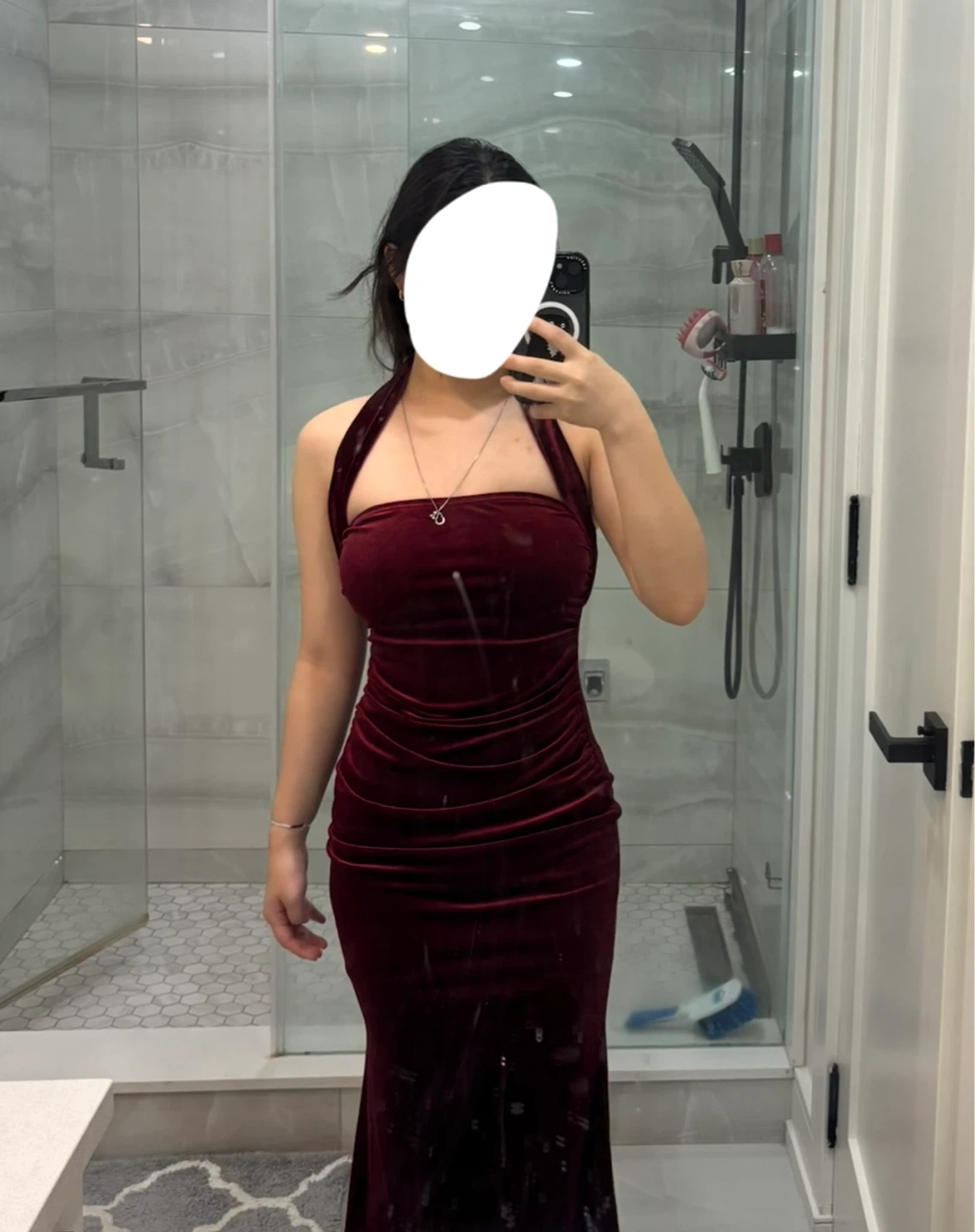 Velvet Halterneck Dress - photo 2
