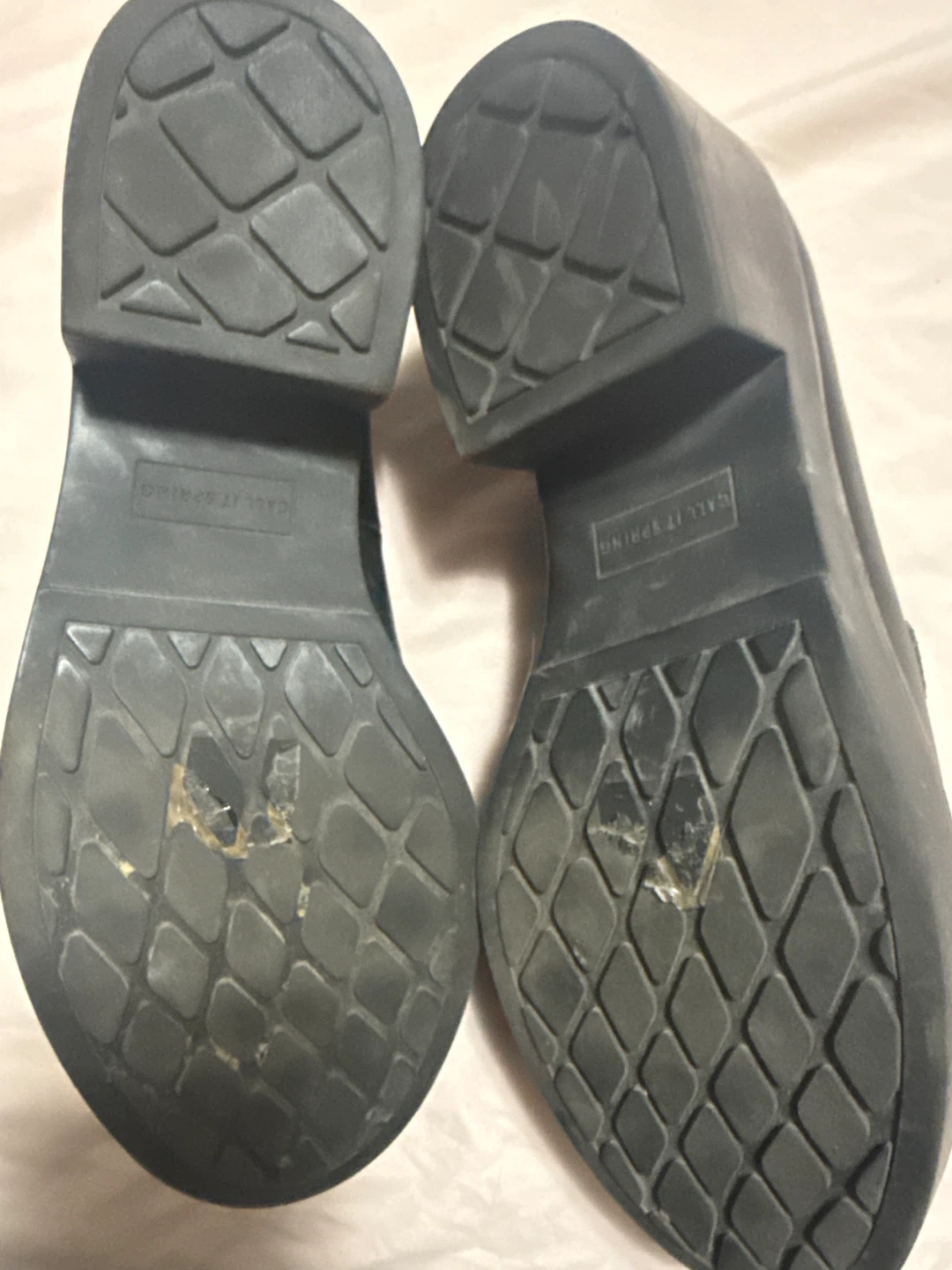 Call It Spring Black Loafer Shoes with Chain Detail - photo 2