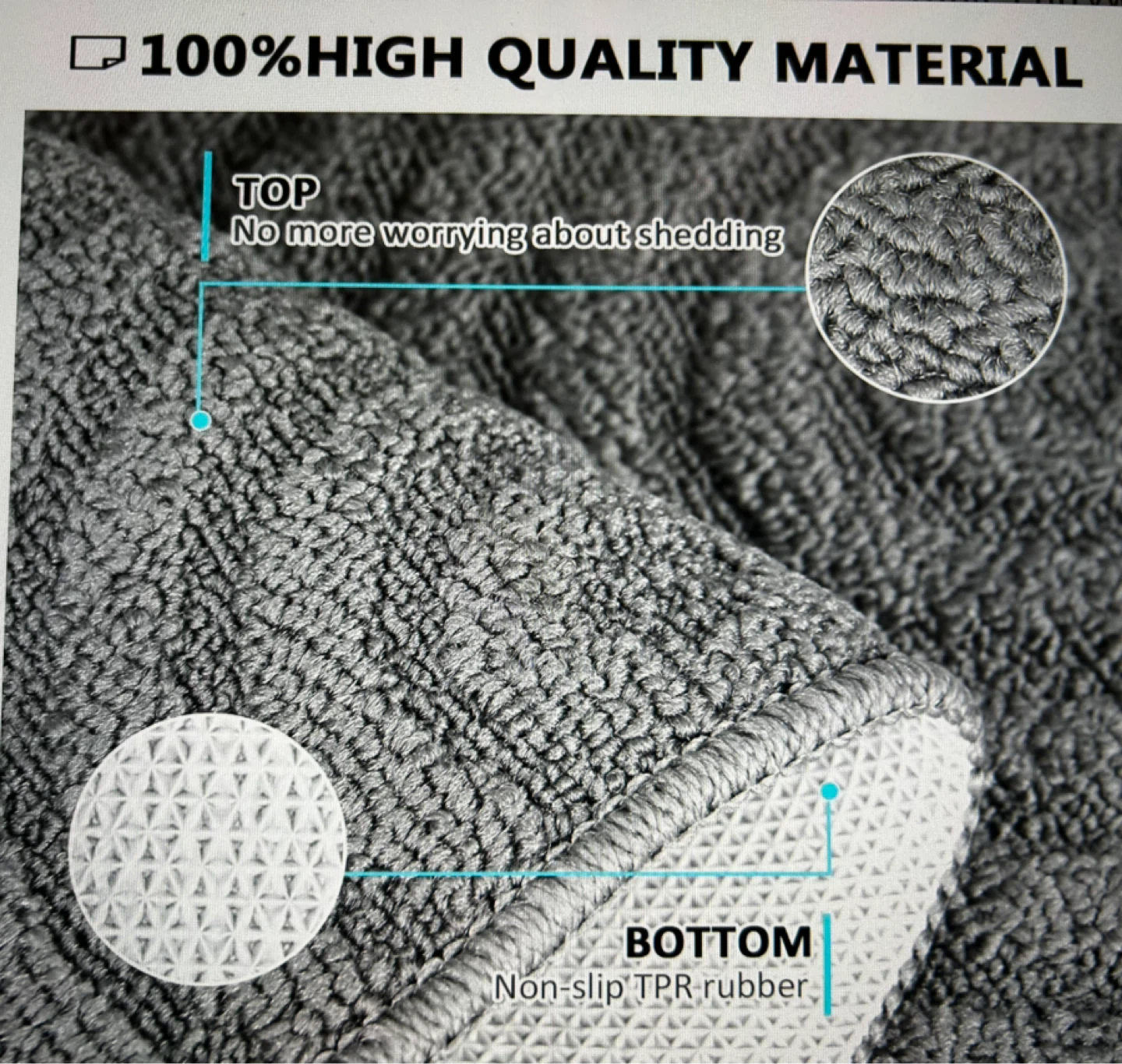 Grey Door Mat - 90x60cm - photo 4