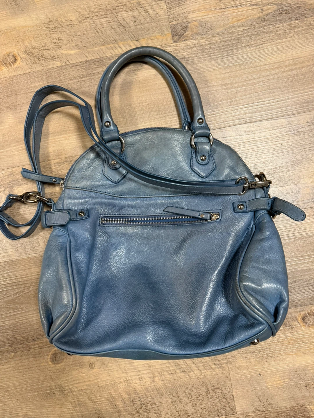 Danier Genuine Leather Blue Handbag - photo 2