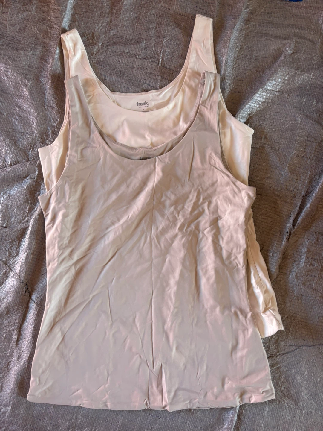 NWOT Frank And Oak Tank Top 2 Pack L/G Beige