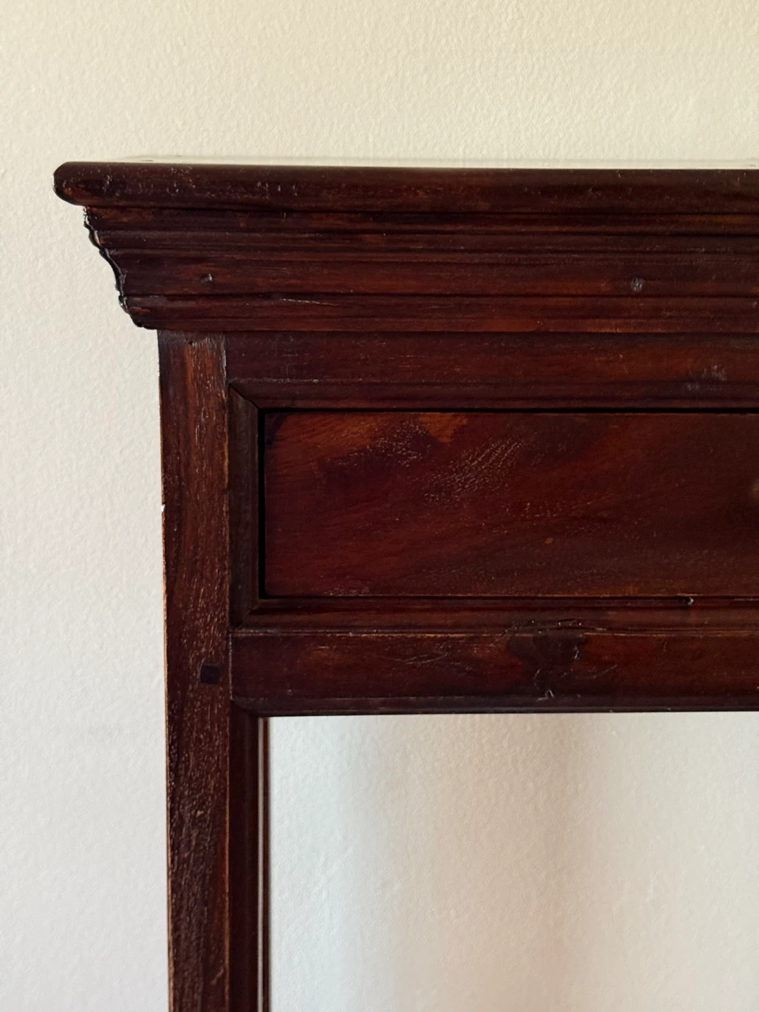 Solid Wood Vintage Side Table Pedestal Stand With Drawer - photo 4