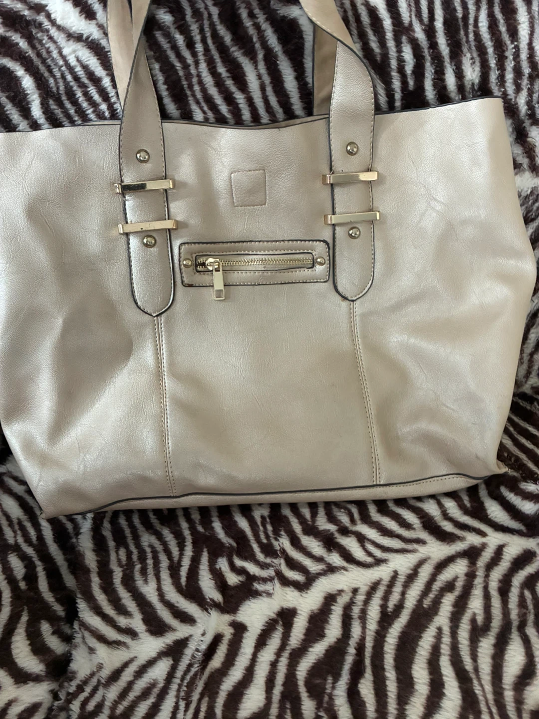 Aldo Faux Leather Tote Bag with Shoulder Strap