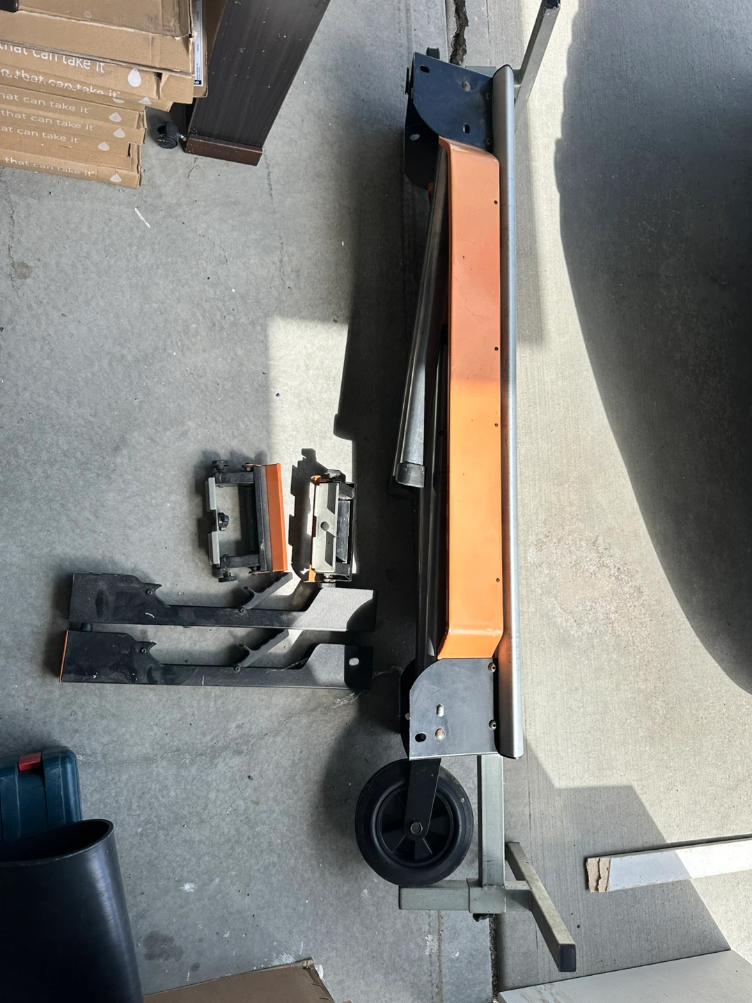 Orange and Black miter Saw stand