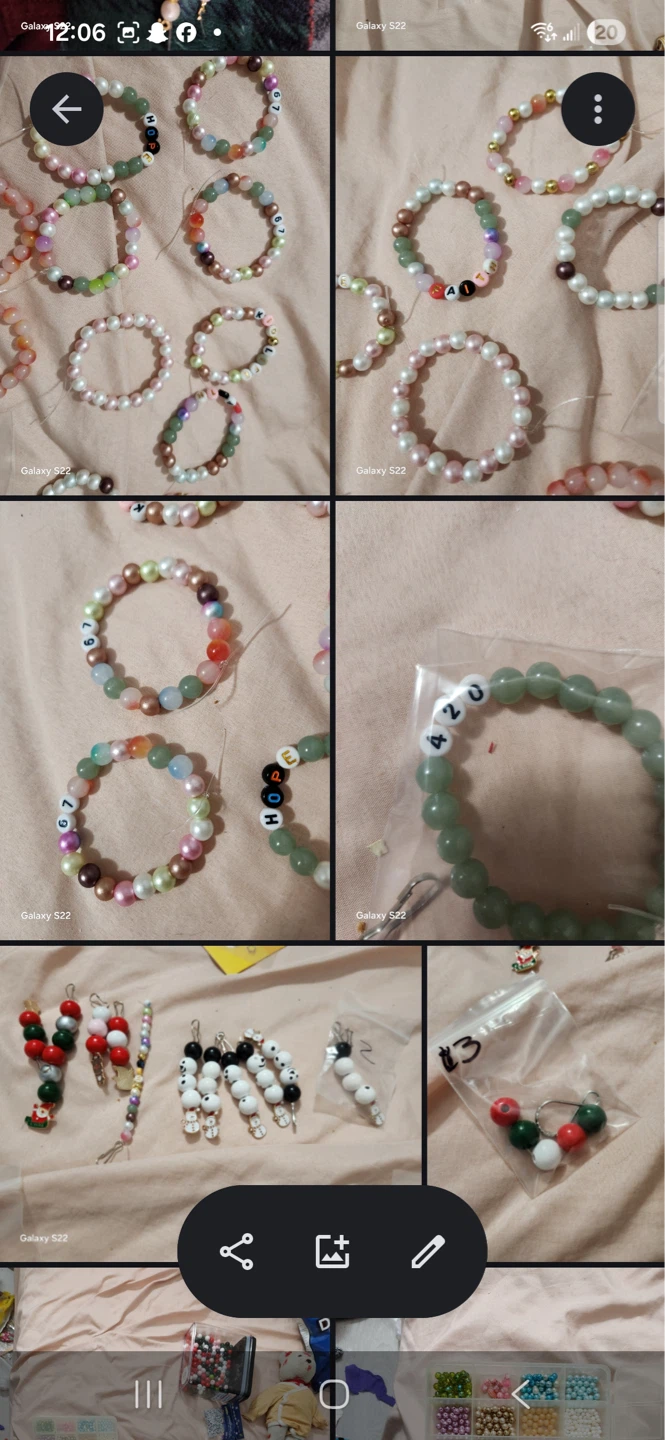 Handmade Beaded Bracelets and Keychain Charms - photo 3
