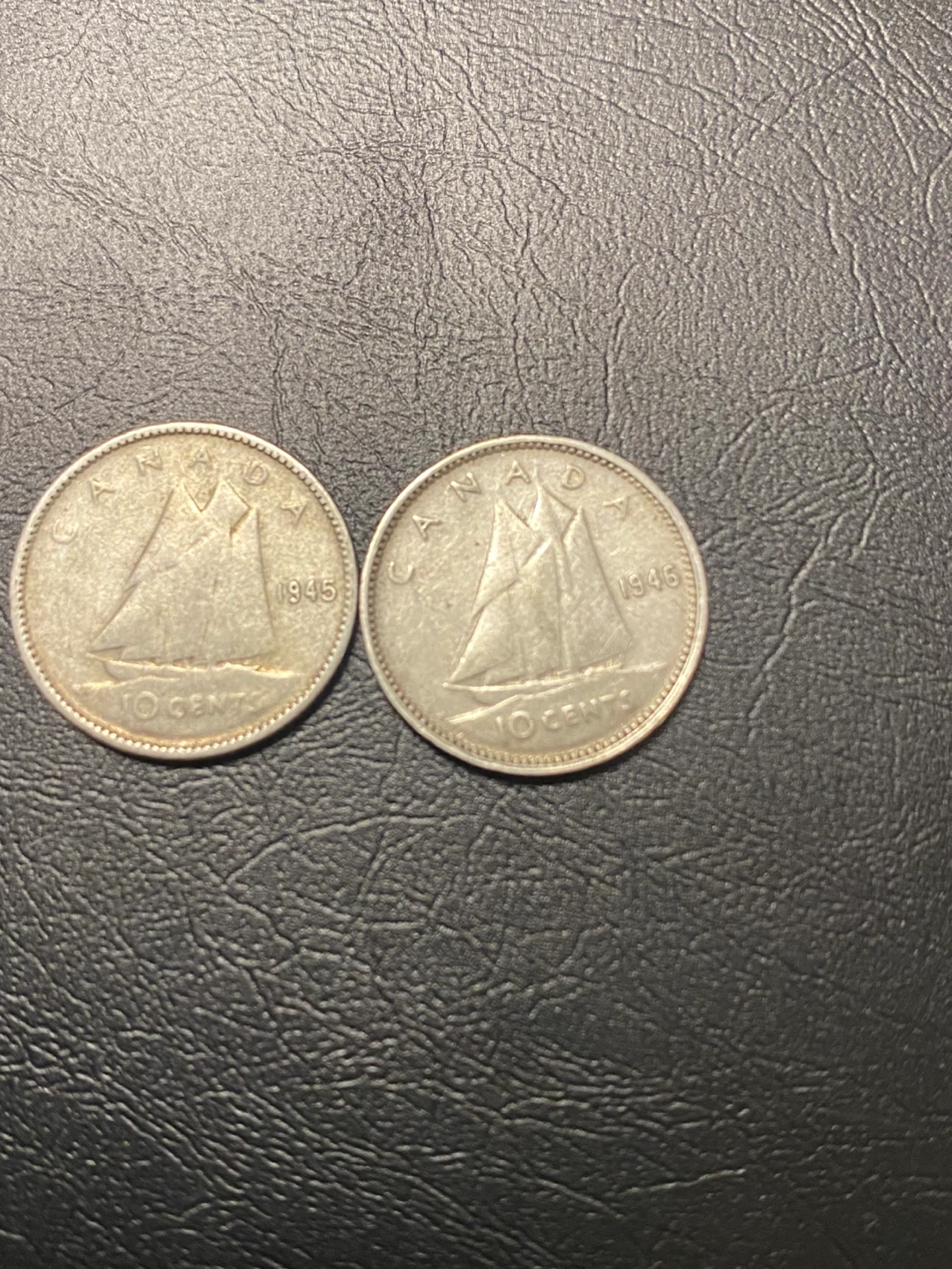 1945 and 1946 Canadian 10 Cent Coins