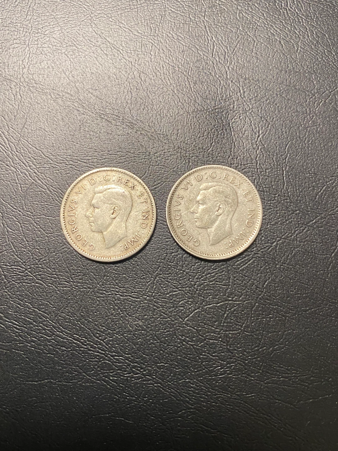 1945 and 1946 Canadian 10 Cent Coins - photo 2