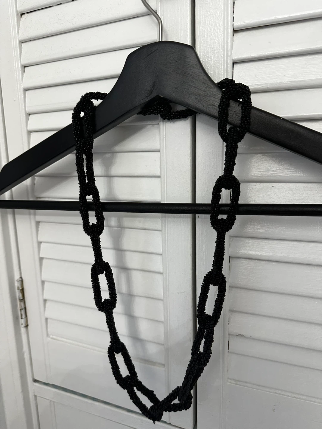 Black Beaded Chain Necklace - photo 2