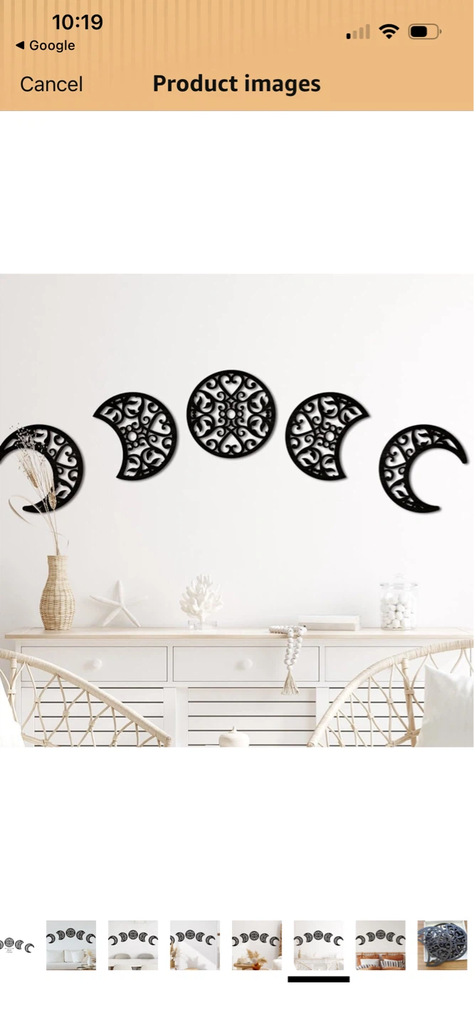 🌙 Moon Phase Wall Decor Moon Phase Wall Hanging 5Pcs Moon 🌙 - photo 2