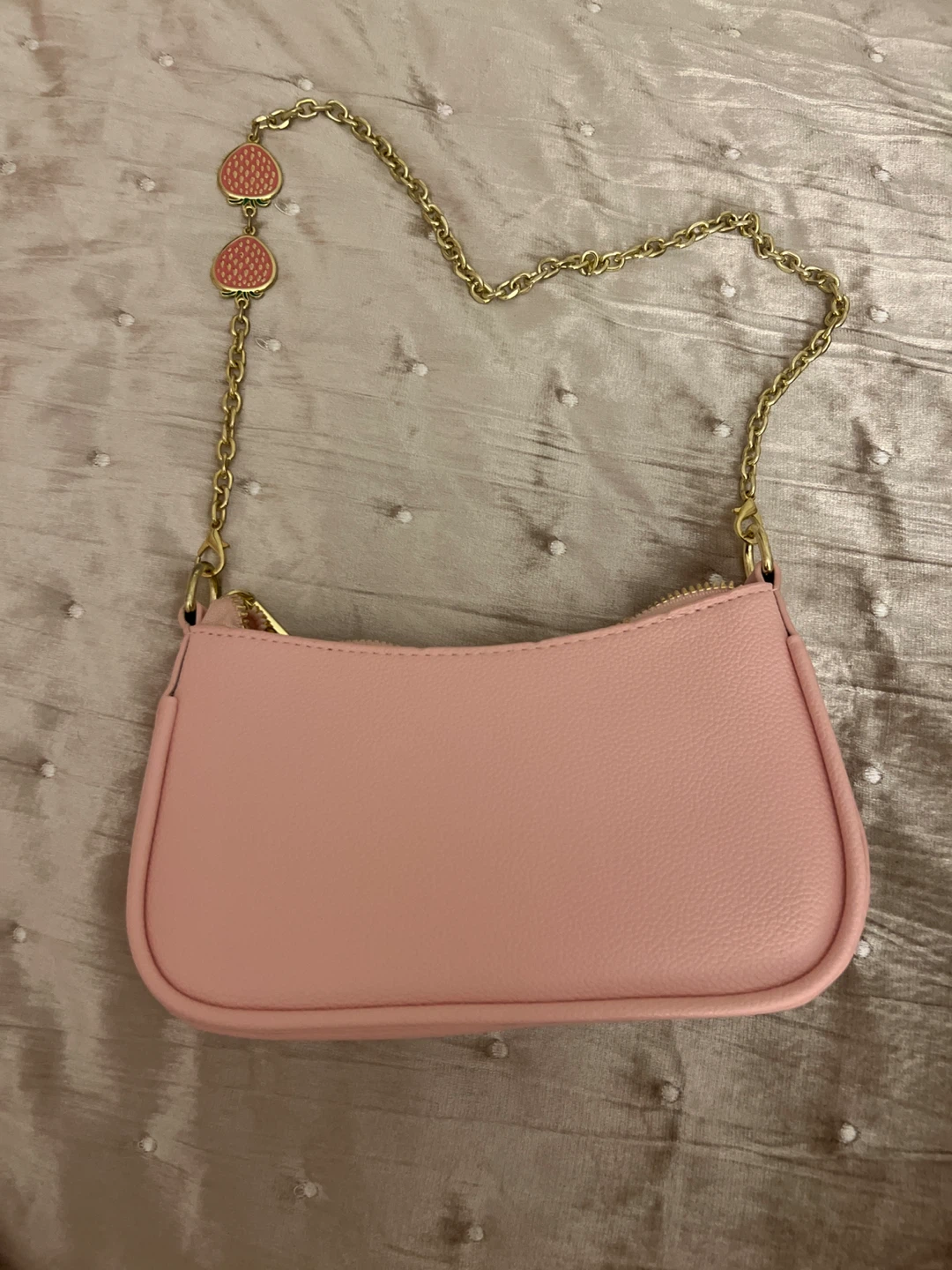 Pink Shoulder Bag with Gold Chain - photo 2