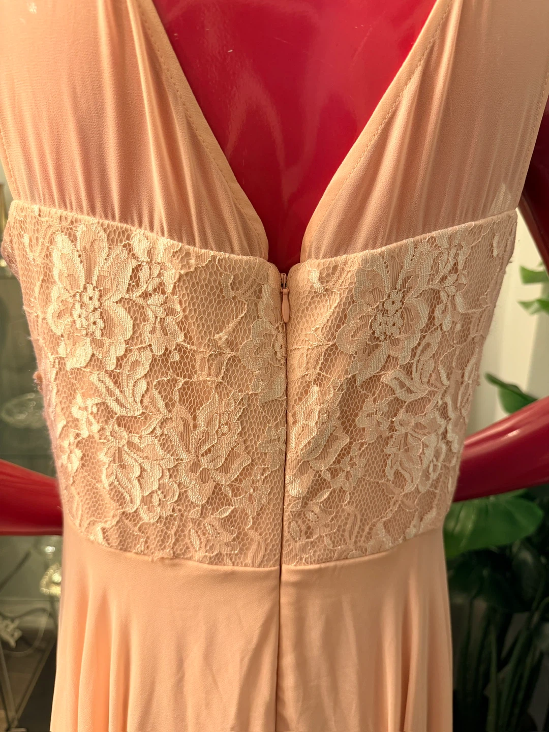 Peach Lace Embellished Maxi Dress - photo 4