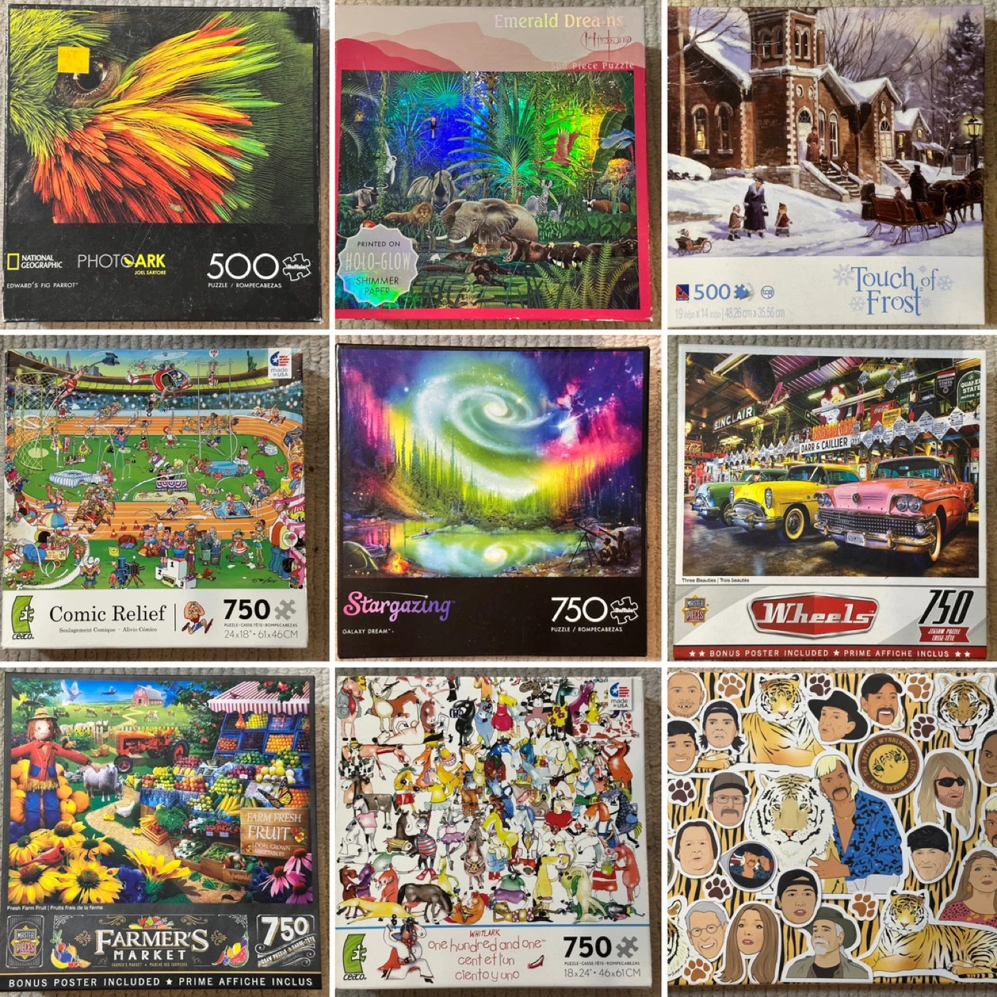 Puzzles: 500 & 750 Pieces