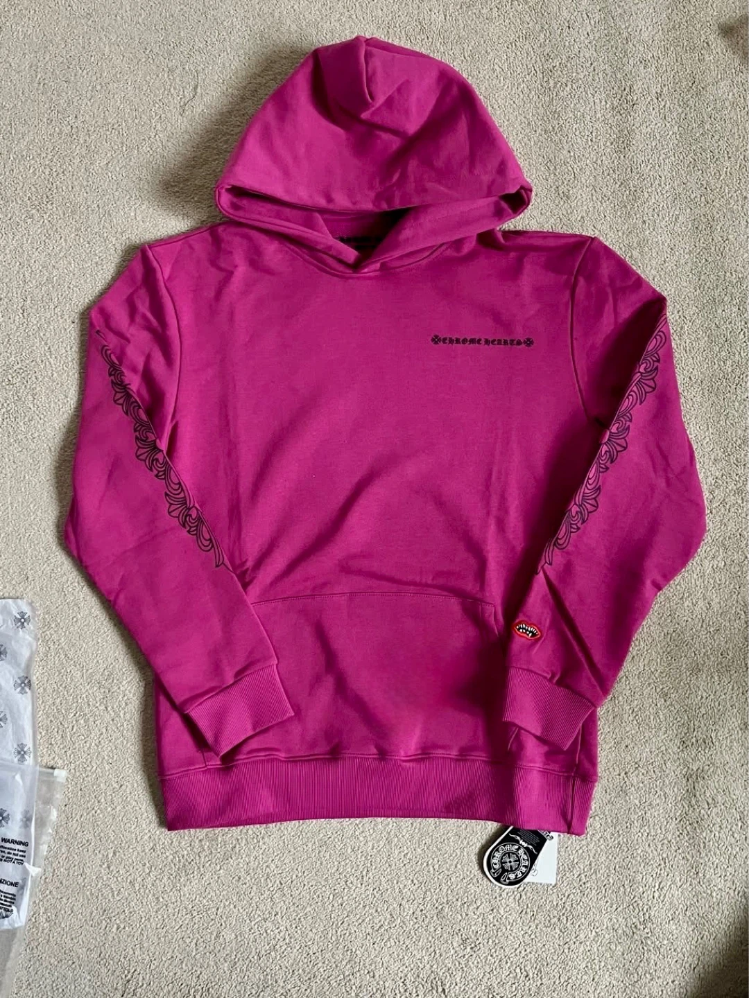 PINK CHROME HEARTS HOODIE