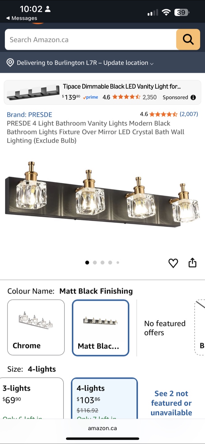 4-Light Modern Black Vanity Light Fixture - photo 4