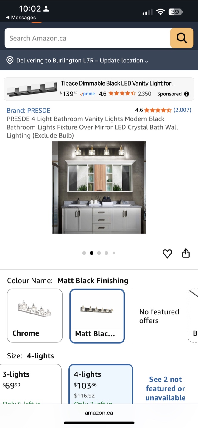 4-Light Modern Black Vanity Light Fixture - photo 3