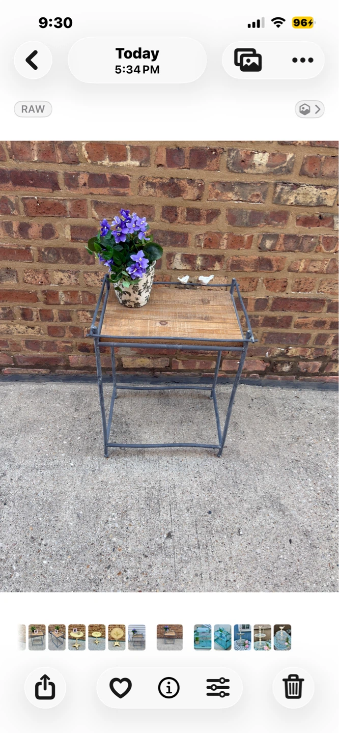 SUPER CUTE SIDE TABLE WITH PAIR OF BIRDS