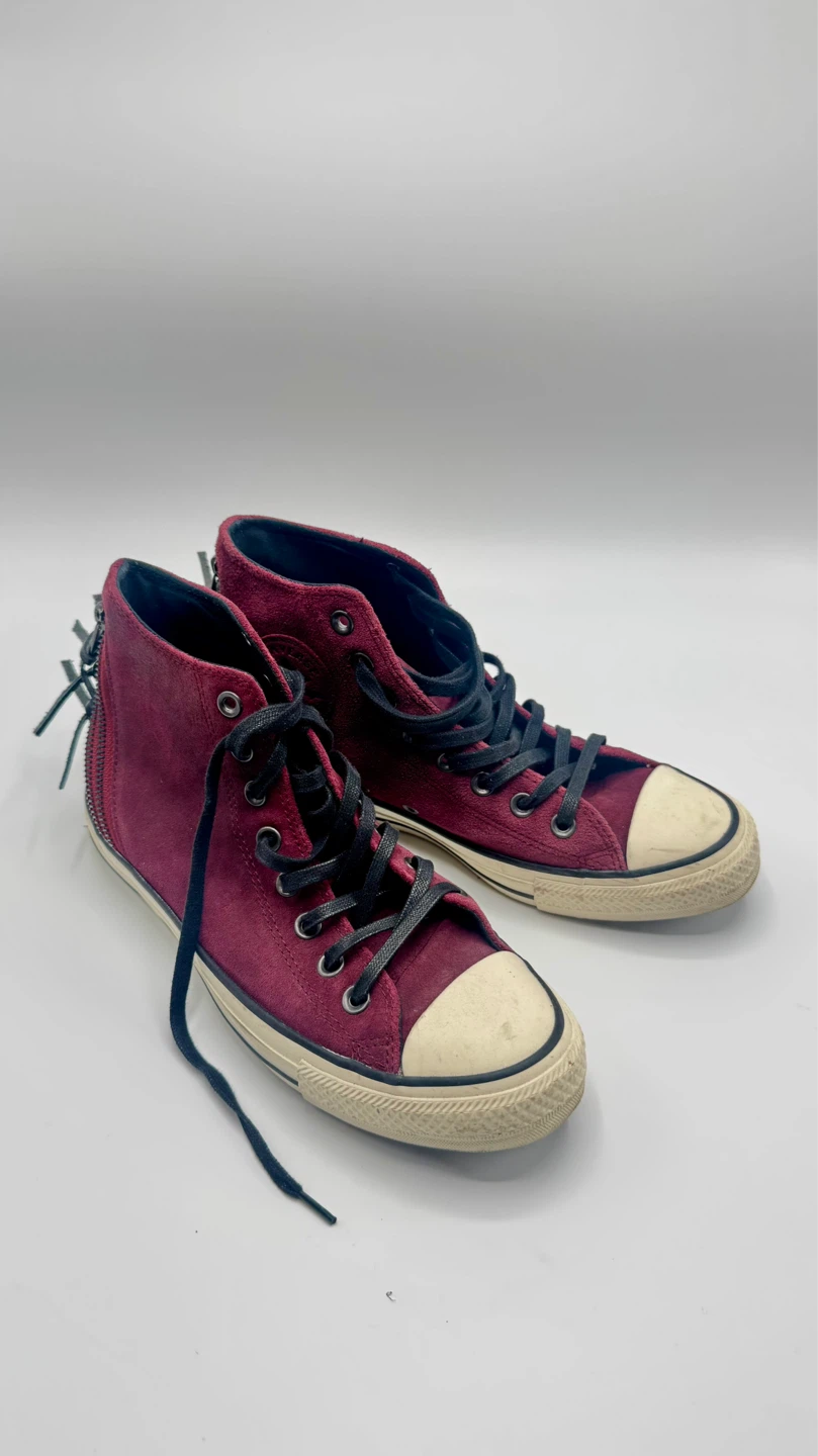 Converse Burgundy High Top Sneakers with Box - photo 2