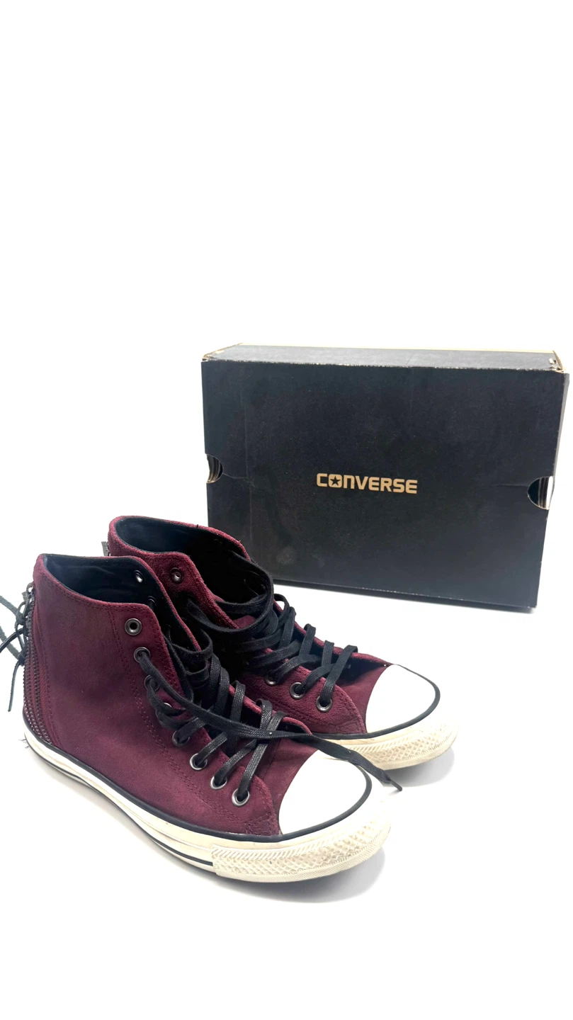 Converse Burgundy High Top Sneakers with Box