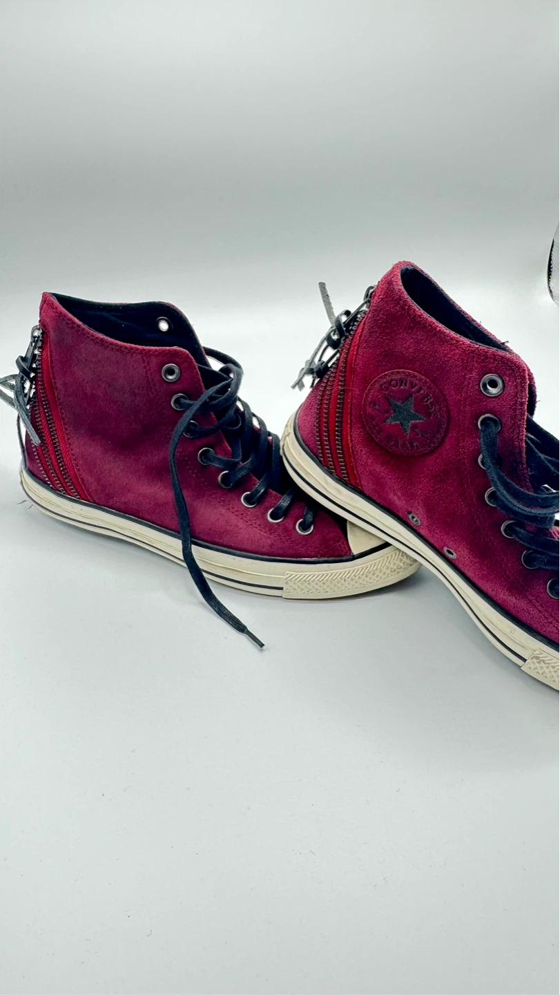 Converse Burgundy High Top Sneakers with Box - photo 5