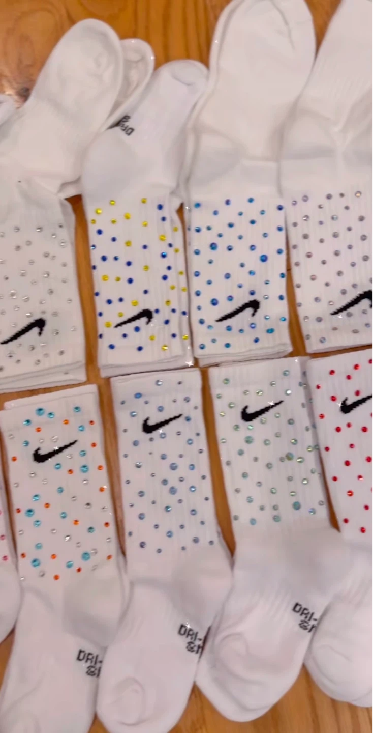 Custom Embellished Nike Dri-Fit Crew Socks - photo 2