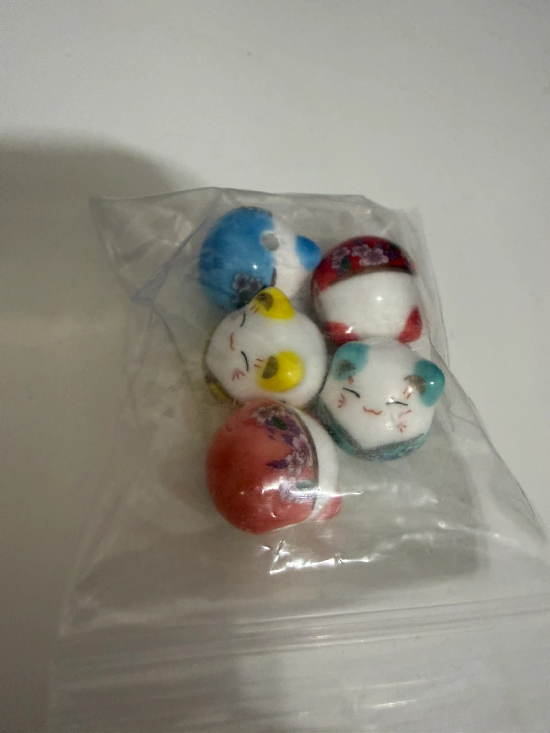 Colourful glass Cat beads